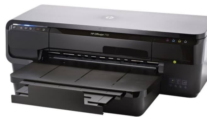 cara self test printer HP officejet 7110